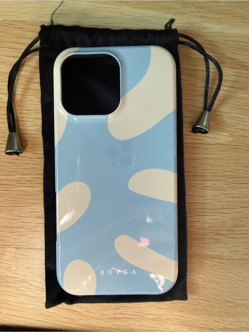 NWT BURGA Blue & Cream Abstract Pattern IPhone Pro Max Case